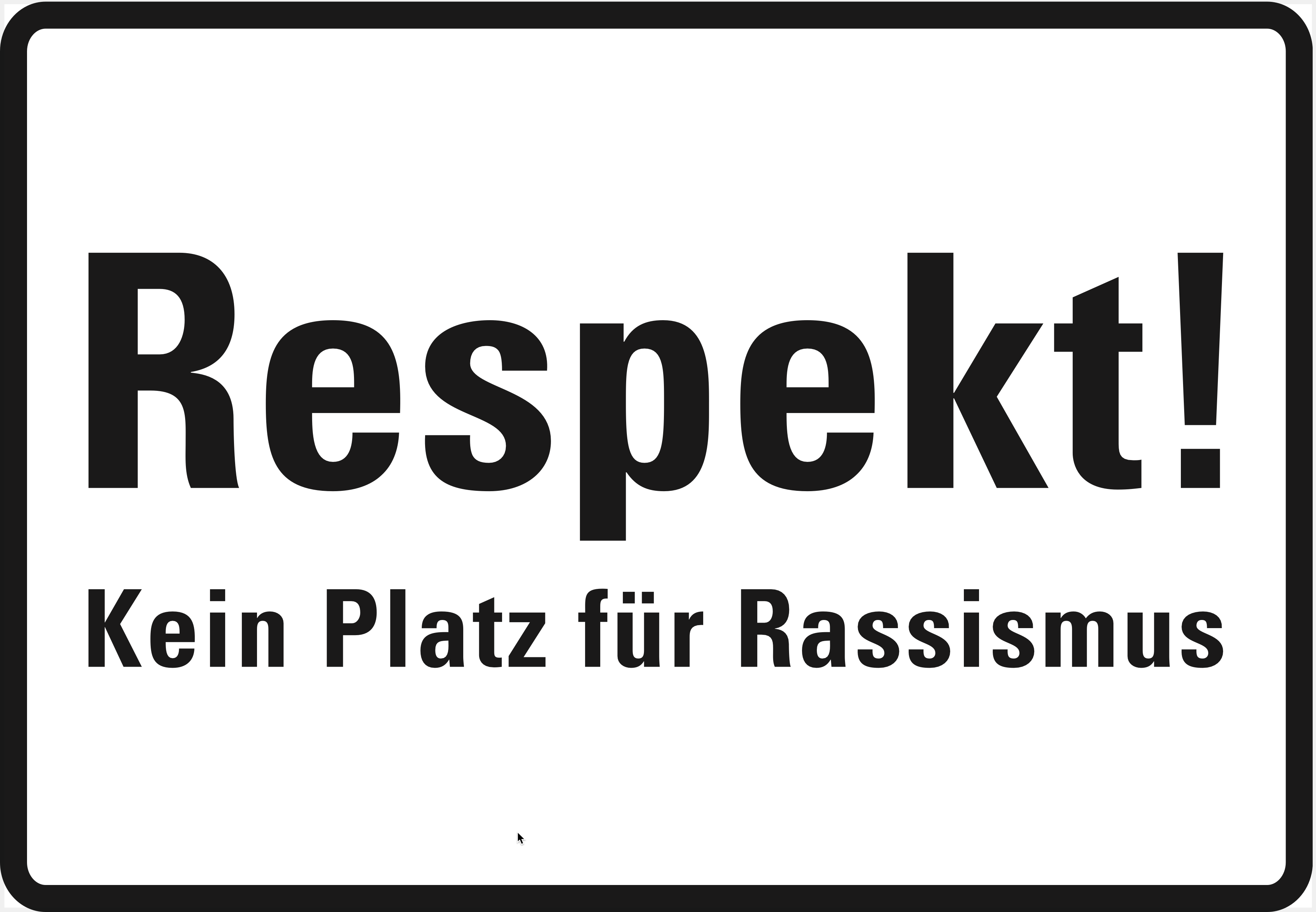 Respekt - kein Platz für Rassismus